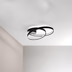 Collezione Ritmo LA LAMPADA CHE SEGUE IL TUO RITMO Plafoniera elegante realizzata in metallo e alluminio verniciato di colore ...