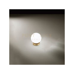 Perenz - Lampada maga da tavolo in metallo colore oro diffusore sferico in vetro attacco G9 d.10cm
