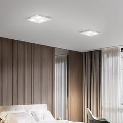 Perenz - Plafoniera Moderna Pixel Metallo Bianco Acrilico 3 Luci Gx53