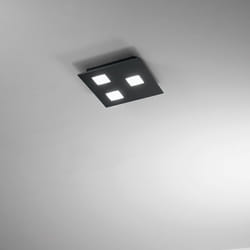 Perenz - Applique Moderna Pixel Metallo Nero Acrilico 3 Luci Gx53