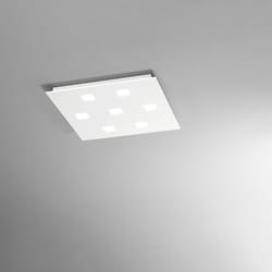Perenz - Plafoniera Moderna Pixel Metallo Bianco Acrilico 7 Luci Gx53