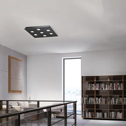 Perenz - Plafoniera Moderna Pixel Metallo Nero Acrilico 7 Luci Gx53