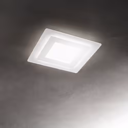 Collezione Bend LA LUCE CHE SI PIEGA AL TUO STILE Plafoniera con telaio in metallo verniciato a polvere di colore bianco opac ...