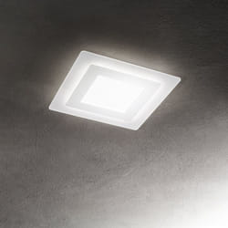 Perenz - Plafoniera Contemporanea Bend Metallo Bianco Acrilico Led 45W 3000K
