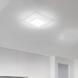 Perenz - Plafoniera Moderna Bend Metallo Bianco Acrilico Led 45W Cct 3000/4000/6000K