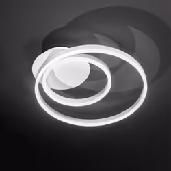 Collezione Kirko LA LUCE CHE SI ADATTA Plafoniera LED struttura è realizzata in metallo di colore bianco è un elegante elemen ...