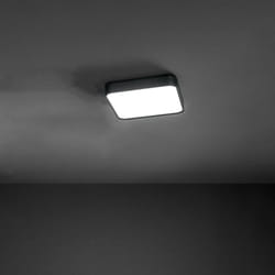 Perenz - Plafoniera Contemporanea Banner Alluminio Nero Acrilico Led 50W 3000K