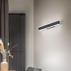 Collezione Kante LA LUCE CHE FA TENDENZA Applique LED struttura in metallo verniciato di colore nero, con un diffusore opaco ...