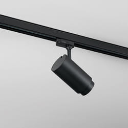 Faretto Cilindrico Per Binario Metallo Nero Led 20W 3000K
