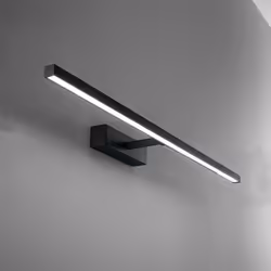 Collezione Riga LA LAMPADA CHE VALORIZZA IL TUO SPAZIO Applique LED in metallo verniciato di colore nero e ha un'ampia superf ...