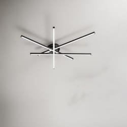 Perenz - Plafoniera Moderna Syncro Metallo Nero Acrilico Led 58W 3000K