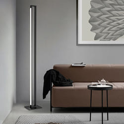 Perenz - Piantana Industrial-Minimal-Nordico Sway Metallo Nero Acrilico Led 27W 3000K