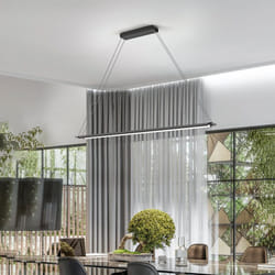 Lampadario Moderno Sway Metallo Nero Acrilico Led 2X35W Cct 3000/4000/6000K