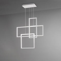 Perenz - Sospensione Moderna Cross Metallo Bianco Acrilico Led 98W 3000K