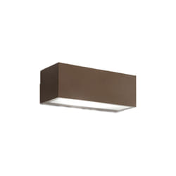 Perenz - Applique Da Esterno Moderna Step Alluminio Ruggine Vetro 2 Luci E14