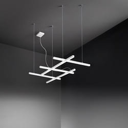 Perenz - Sospensione Moderna Net Metallo Bianco Acrilico Led 50W 3000K