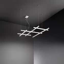 Collezione Net LA LAMPADA CHE TI STUPISCE Sospensione bianca opaco elegante e moderna, perfetta per qualsiasi tipo di ambient ...