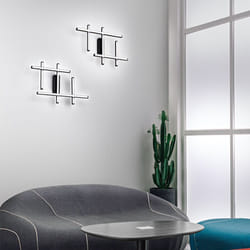 Perenz - Plafoniera Moderna Net Metallo Nero Acrilico Led 30W 3000K