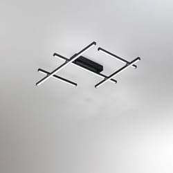 Perenz - Plafoniera Moderna Net Metallo Nero Acrilico Led 50W 3000K
