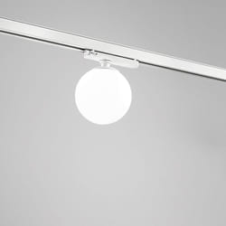 Perenz - Plafoniera Sfera Per Binario Metallo Bianco Acrilico Led 15W 3000K