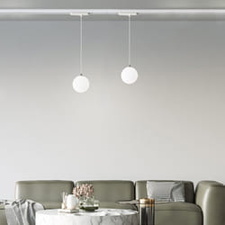 Perenz - Sospensione Moderna Binario Metallo Bianco Vetro Led 16W 3000K
