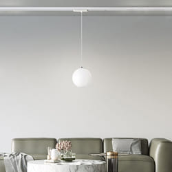 Perenz - Sospensione Binario Metallo Bianco Vetro Led 24W 3000K