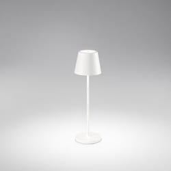 Perenz - Lampada Tavolo Esterno Moderna Diva Alluminio Bianco Led 1,5W 3000K