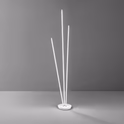 Collezione Twins LA LUCE 3 IN 1 Piantana in alluminio bianco opaco LED 47W 3760LM - 3000K. H.180 + 150 + 130 cm . Interruttor ...