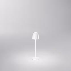 Collezione Mini Diva UNA LUCE SENZA LIMITI Lampada da tavolo ricaricabile a batterie in alluminio pressofuso verniciato a pol ...