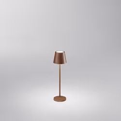 Collezione Mini Diva UNA LUCE SENZA LIMITI Lampada da tavolo ricaricabile a batterie in alluminio pressofuso verniciato a pol ...
