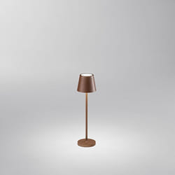 Perenz - Lampada Tavolo Esterno Moderna Mini Diva Alluminio Ruggine Led 1,5W 3000K