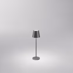 Collezione Mini Diva UNA LUCE SENZA LIMITI Lampada da tavolo ricaricabile a batterie in alluminio pressofuso verniciato a pol ...