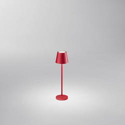 Perenz - Lampada Tavolo Esterno Moderna Mini Diva Alluminio Rosso Led 1,5W 3000K