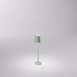Collezione Mini Diva UNA LUCE SENZA LIMITI Lampada da tavolo ricaricabile a batterie in alluminio pressofuso verniciato a pol ...