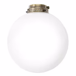 Collezione Accessori KIT SFERA IN VETRO BIANCO Kit luce in vetro bianco con portalampada D.25,5 x H.27 cm Bianco. Soffi di lu ...