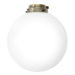 Perenz - Kit Luce Vetro Bianco Grande Con Portalampada Bianco
