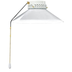 Perenz - Kit Luce Vetro Bianco Piccolo Con Portalamapada Ottone Brunito