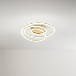 Perenz - Plafoniera Moderna Spira Metallo Oro Acrilico Led 68W 3000K
