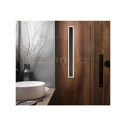 Applique Wally a led 17W 1700LM - 3000K in alluminio colore nero diffusore satinato 62,5cm