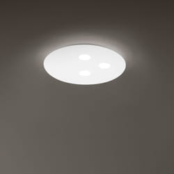 Plafoniera Contemporanea Random Alluminio Bianco Acrilico Led 27+21W 3000K