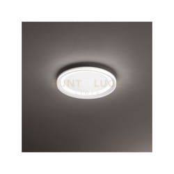 Perenz - Plafoniera Edge in alluminio colore bianco a led 66W 4620LM - 3000K d.60cm diffusore silicone e acrilico doppia emissione