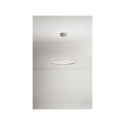 Perenz - Sospensione Edge in alluminio colore grigio a led 86W 6020LM - 3000K doppia emissione d.60cm