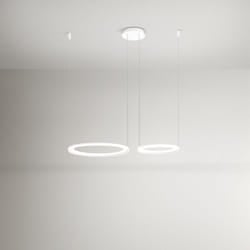 Perenz - Sospensione Moderna Edge Alluminio Bianco Acrilico Led 99W 3000K