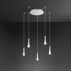 Collezione Cone SCEGLI L'ATMOSFERA GIUSTA PER OGNI MOMENTO Sospensione in metallo e alluminio bianco opaco Led 7W 2625LM 3000 ...