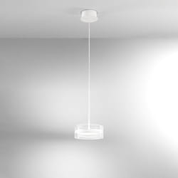 Perenz - Sospensione Contemporanea Aere Metallo Bianco Vetro Led 14W 3000K