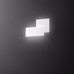 Collezione Quantic FIGURE GEOMETRICHE LUMINOSE Applique in metallo e alluminio bianco opaco Led 23W 1840LM 3000K L35 × 24 × P ...