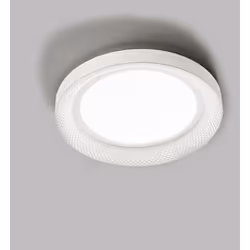Collezione Hive ELEGANTE DISCO DI LUCE Plafoniera in metallo bianco opaco LED 40W 3200LM 3000K 4000K. D.50 x Sp.7,6 cm IP20 A ...