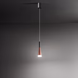 Collezione Cone SCEGLI L'ATMOSFERA GIUSTA PER OGNI MOMENTO Sospensione in metallo e alluminio oro roso/nero Led 7W 525LM 3000 ...