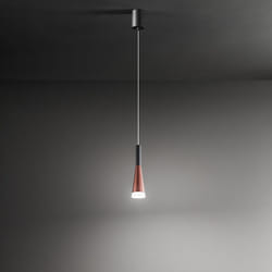 Perenz - Lampadario Minimal Cone Metallo Oro Acrilico Nero 7 Luci Led 7W 3000K