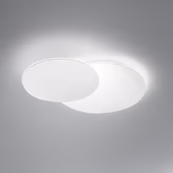 Collezione Drum LIBERA LA TUA CREATIVITÀ Plafoniera/applique in metallo e alluminio bianco opaco Led 33W 2640LM 3000K D.35+25 ...